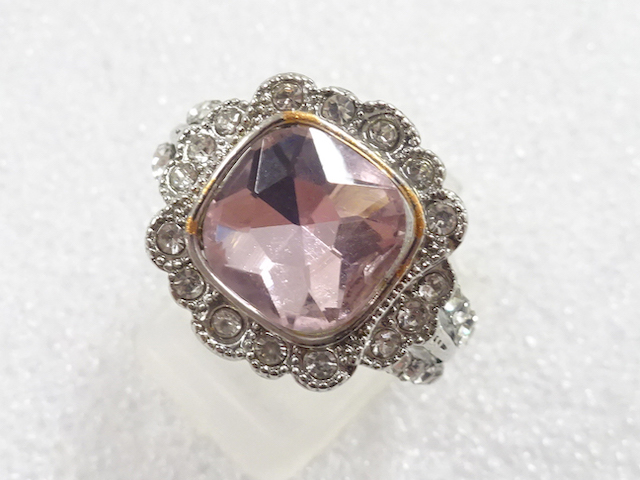 JAPANESE KIMONO / ANTIQUE COLORED STONE RING (SIZE 21)